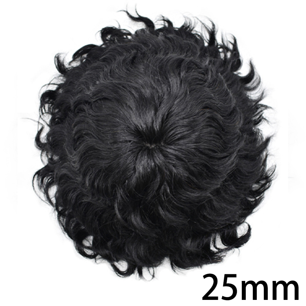 【Goldman Hair】Afro Toupee For Black Men Hair Unit Ultra Thin Skin Hair System Afro Black Mens Hairpiece African American Men Afro Toupee Hair Unit
