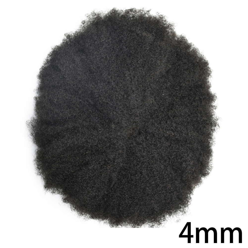 Goldman Mens Full Lace Afro American Wave Toupees - Indian Human Hair, Undetectable Hair Systems