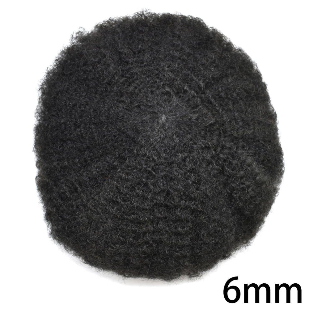 【Goldman Hair】Afro Toupee For Black Men Hair Unit Ultra Thin Skin Hair System Afro Black Mens Hairpiece African American Men Afro Toupee Hair Unit