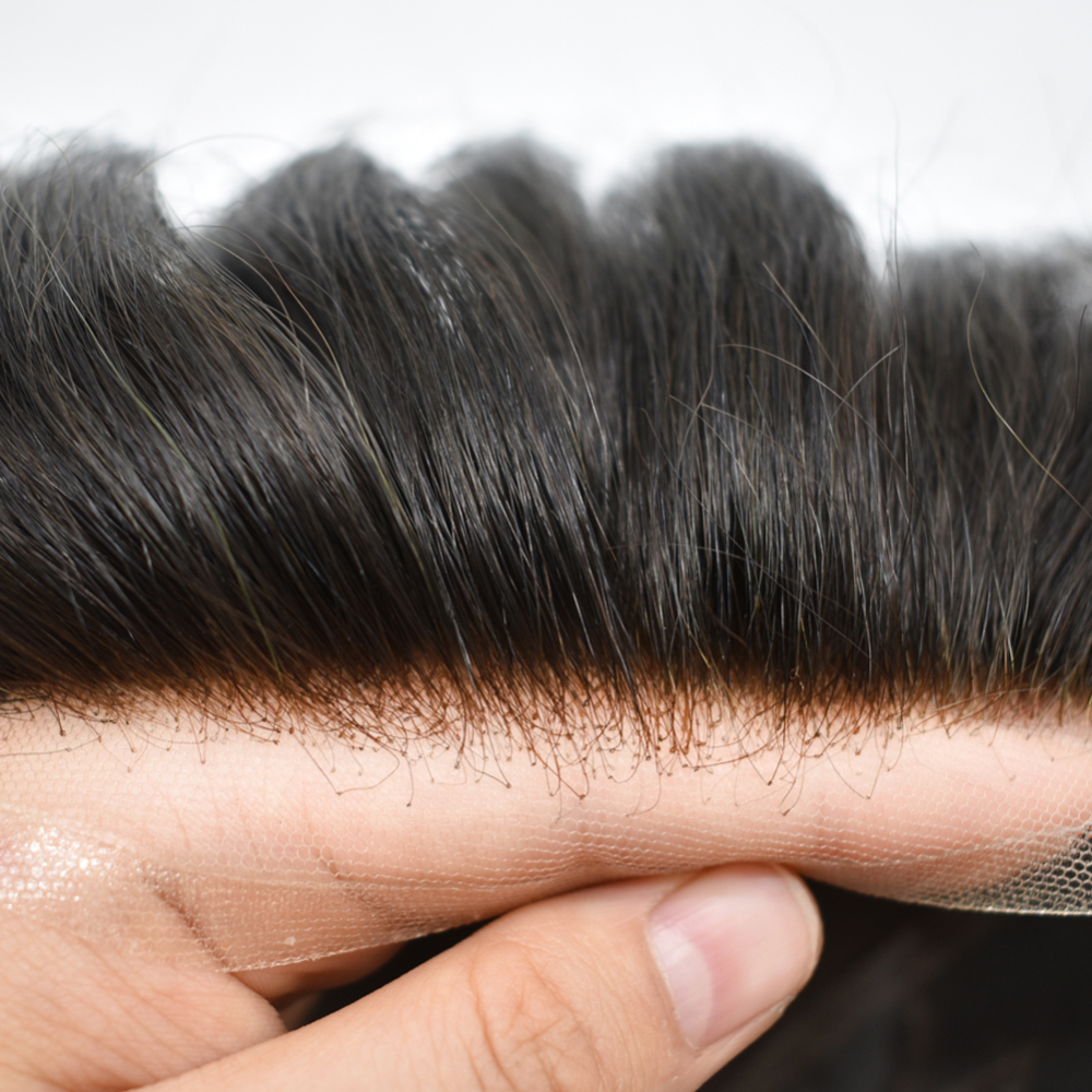 【Goldman Hair】 Fine Monofilament Hair Replacement System | Toupee For Men Durable Hair Piece Natural Hairline Hair Replacement System