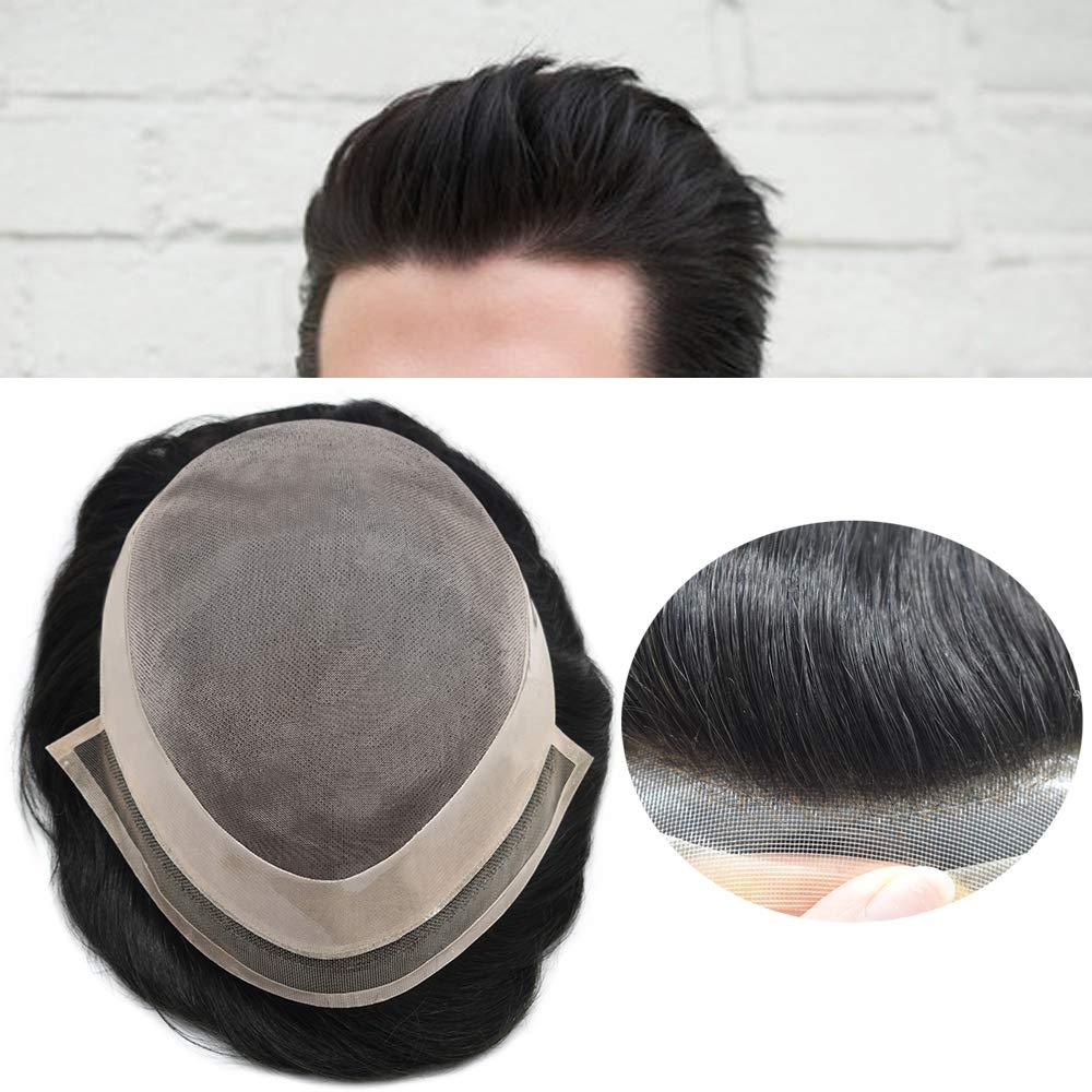 Goldman Travel-Suitable Hairpiece P1-3-5 | Welded Lace Front & Fine Mono System - Effortless Maintenance Hair Replacement for Frequent Flyers