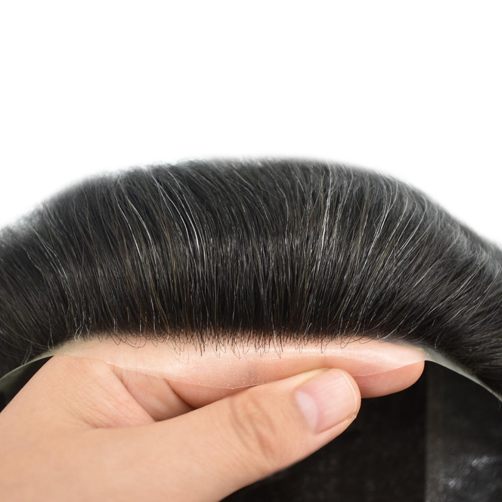 Goldman Hybrid Hair System AUSTRALIA Model | French Lace Center & PU Edge for Strong Hold, Gym/Swimming/Sweat-Resistant