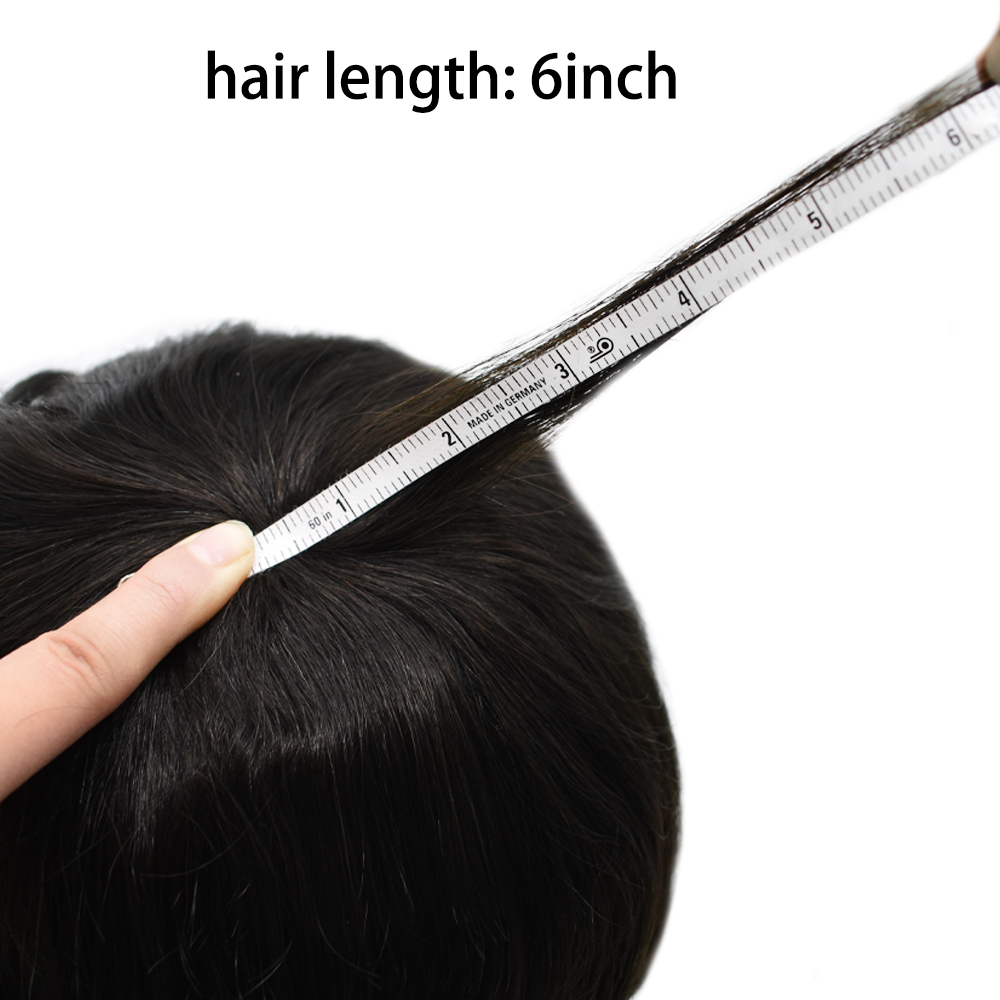 【Goldman Hair】Toupee For Men Real Human Hair Soft Welded Lace Base Human Hair Hairpiece Bleached Knot Natural Hairline Hair Replacement System