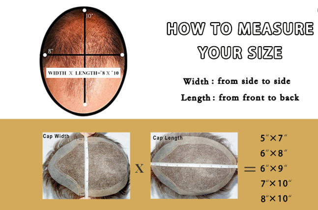 How to measure your toupee size