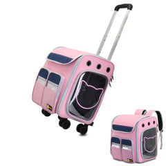 cat & dog carrier backpack with detachable wheels...