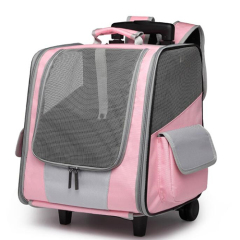 foldable cat & dog carrier backpack with detachabl...