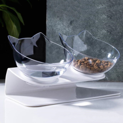raised tilted cat dog bowl,detachable