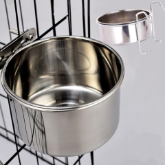 stainless steel hanging dog bowl for crate