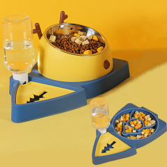 2-in-1 pet auto feeder and slow bowl