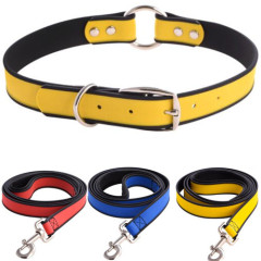 dual-colored waterproof soft PVC dog leash and col...