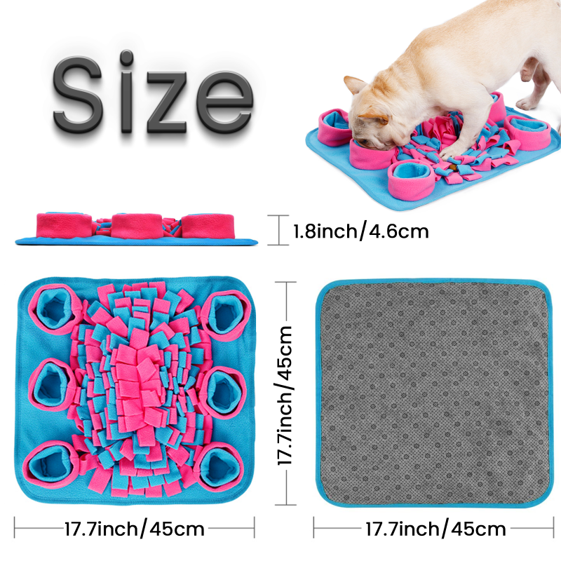 Interactive Snuffle Mat for Small and Medium Dogs - Slow Feeder Puzzle Toy  for Sniffing and Feeding Training