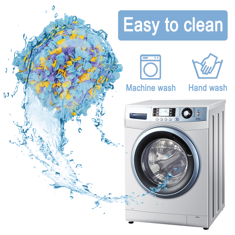 LIVEKEY Dog Snuffle Mat, Feeding Mat for Dogs, Durable Interactive Puzzle Toys for Training Foraging Skills(Yellow&Blue&Purple)