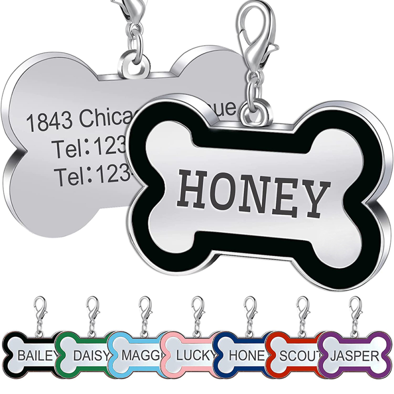 Personalized Dog Tag for Pets - Engraved Dog Name Tag - Slide On Cat ID Tags