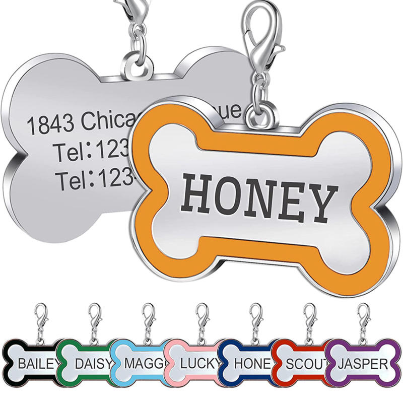 Personalized Dog Tag for Pets - Engraved Dog Name Tag - Slide On Cat ID Tags