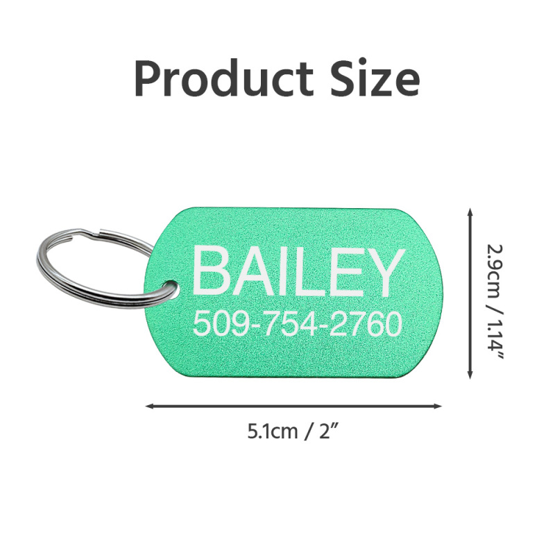 Personalized Dog Tag for Pets - Engraved Dog Name Tag - Slide On Cat ID Tags