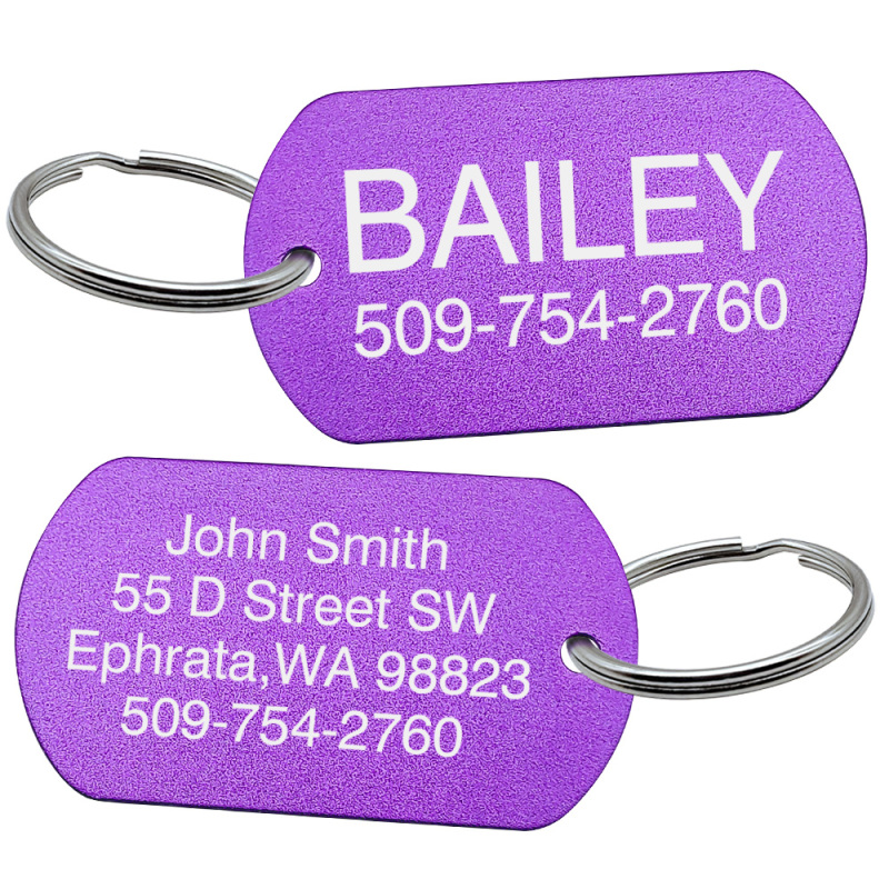 Personalized Dog Tag for Pets - Engraved Dog Name Tag - Slide On Cat ID Tags