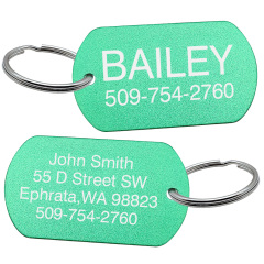 Personalized Dog Tag for Pets - Engraved Dog Name Tag - Slide On Cat ID Tags