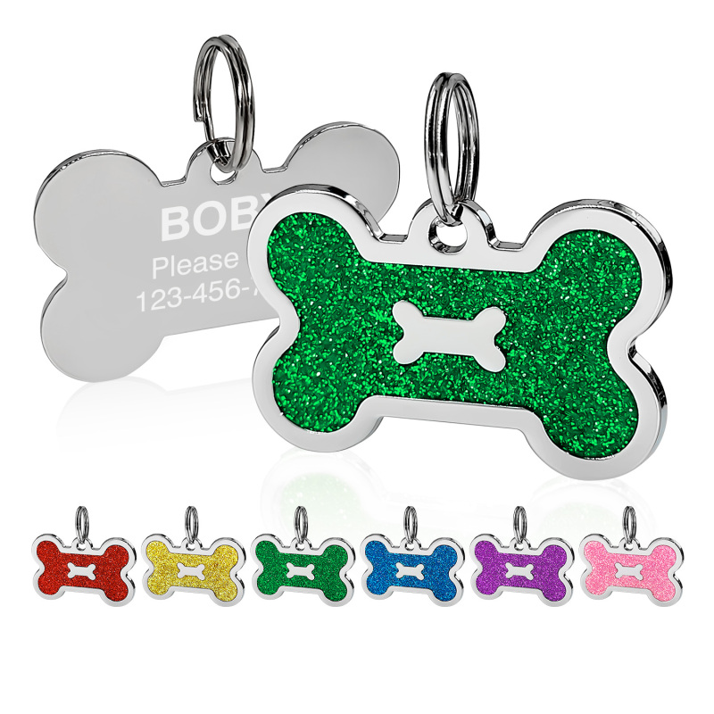 Personalized Dog Tag for Pets - Engraved Dog Name Tag - Slide On Cat ID Tags