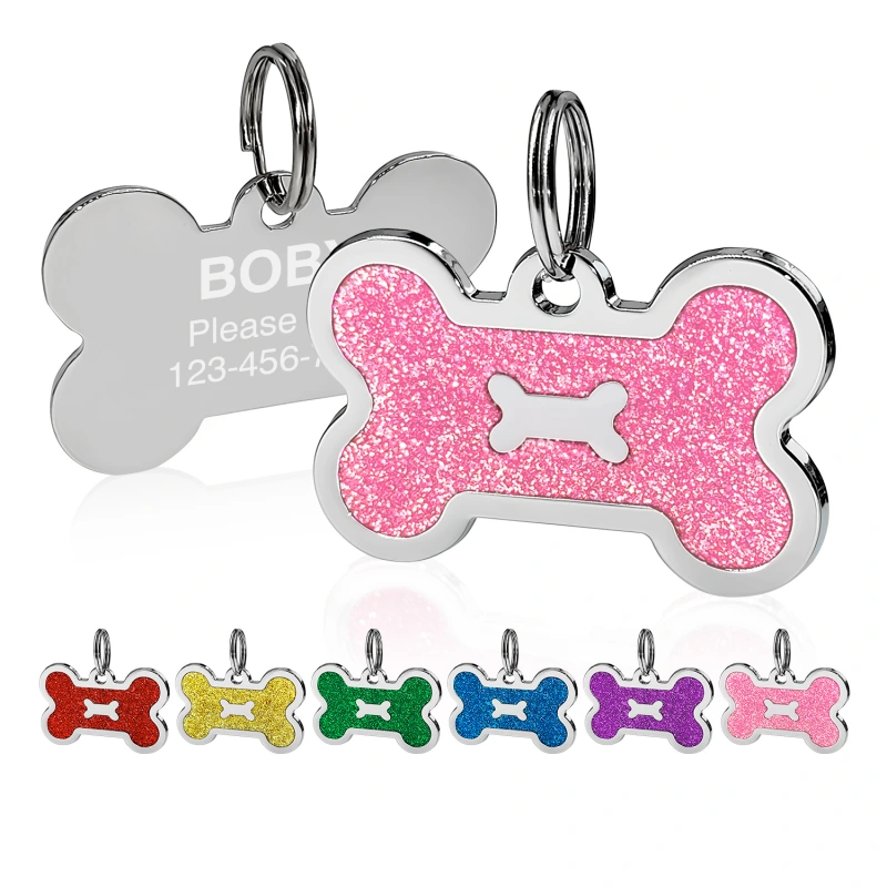 Personalized Dog Tag for Pets - Engraved Dog Name Tag - Slide On Cat ID Tags