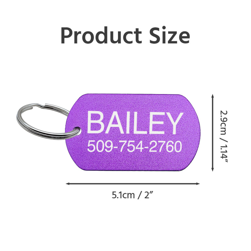 Personalized Dog Tag for Pets - Engraved Dog Name Tag - Slide On Cat ID Tags