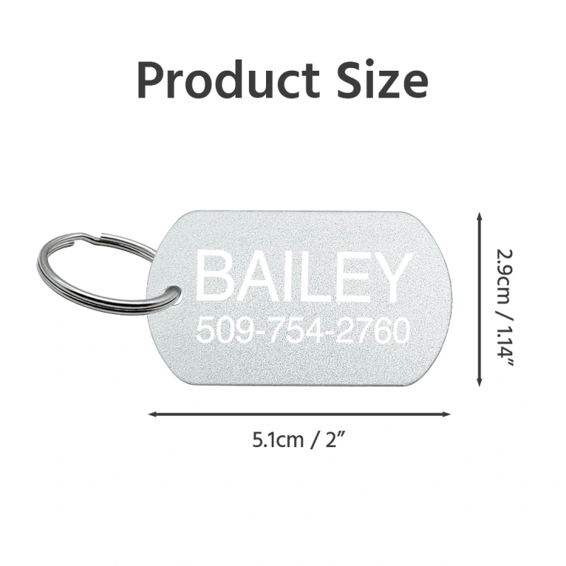 Personalized Dog Tag for Pets - Engraved Dog Name Tag - Slide On Cat ID Tags