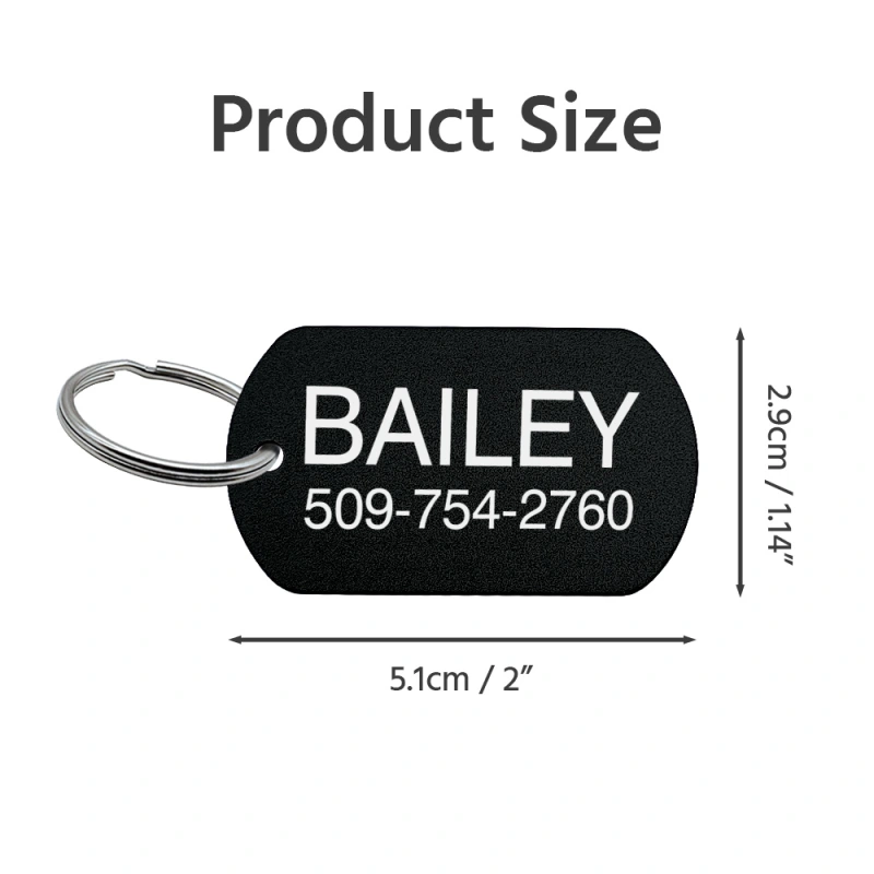 Personalized Dog Tag for Pets - Engraved Dog Name Tag - Slide On Cat ID Tags
