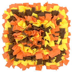 LIVEKEY Pet Snuffle Mat for Dogs, Dog Feeding Mat, Nosework Training Mats for Foraging Instinct Interactive Puzzle Toys (Orange&Yellow&Brown)