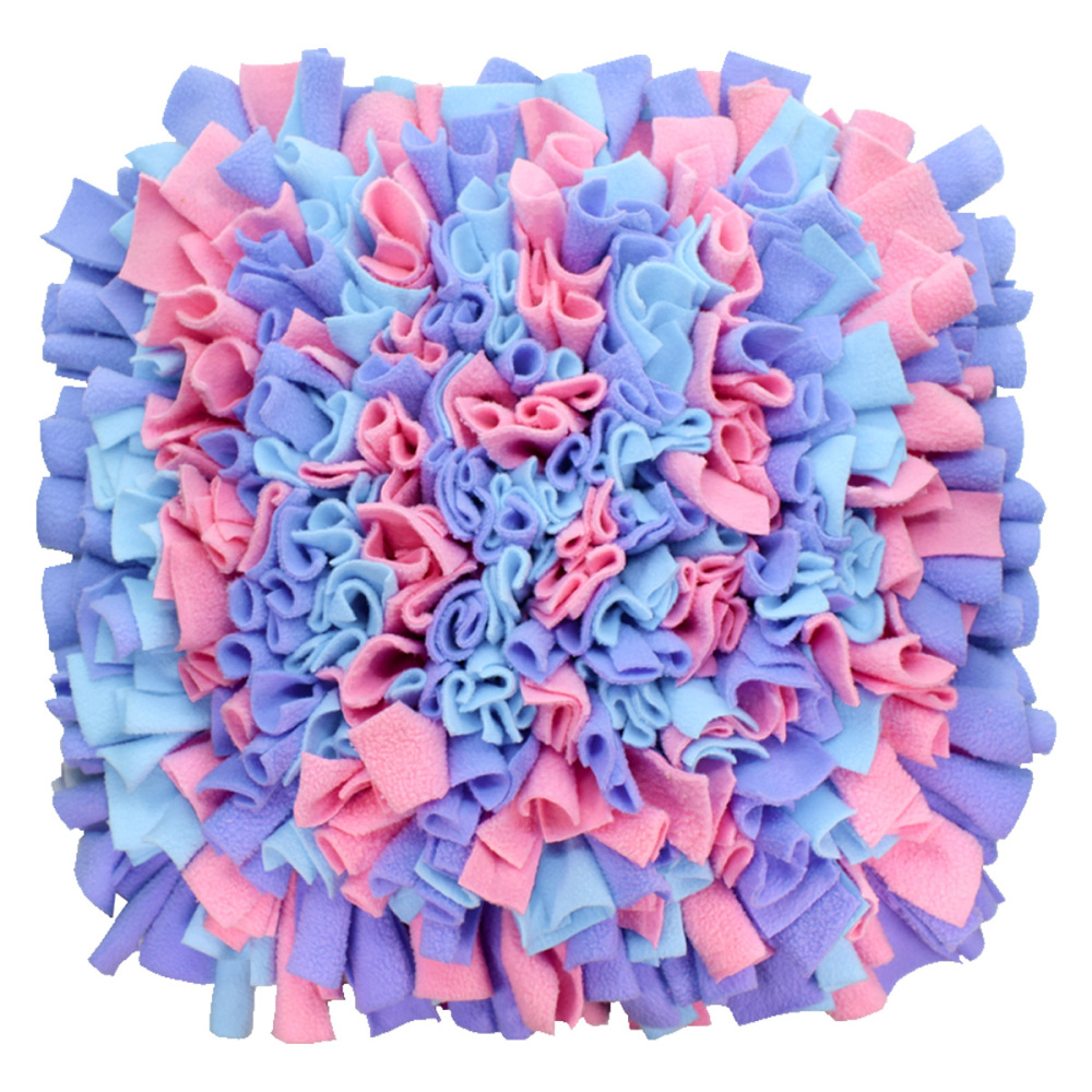 LIVEKEY Dog Snuffle Mat, Feeding Mat for Dogs, Durable Interactive Puzzle Toys for Training Foraging Skills(Pink&Purple&Blue)