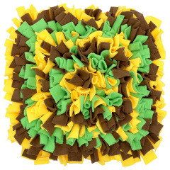 LIVEKEY Pet Snuffle Mat for Dogs, Dog Feeding Mat, Nosework Training Mats for Foraging Instinct Interactive Puzzle Toys (Yellow&Brown&Green)