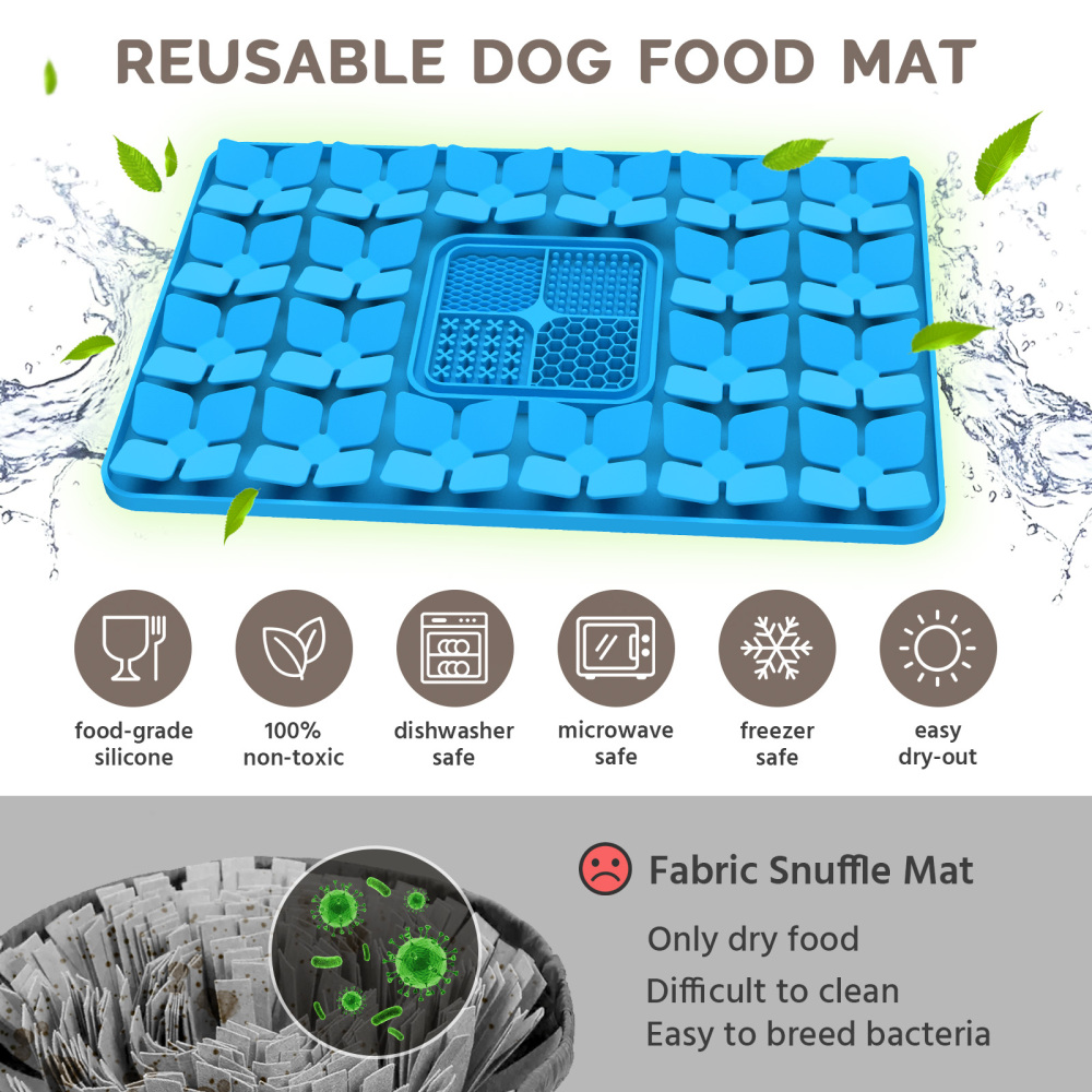 Snuffle Mat for Dogs, Silicone 17" x 13"