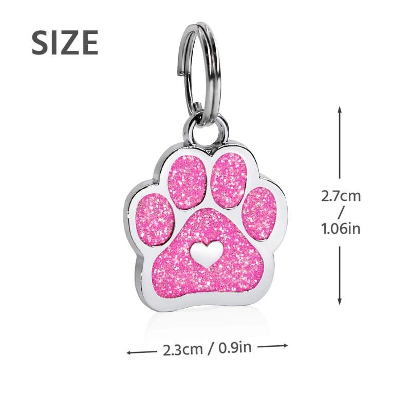 Customizable Pet ID Tag with Adorable Paw Print Charm for Stylish Bracelets and Necklaces - Keep Your Furry Friend Safe and Fashionable!