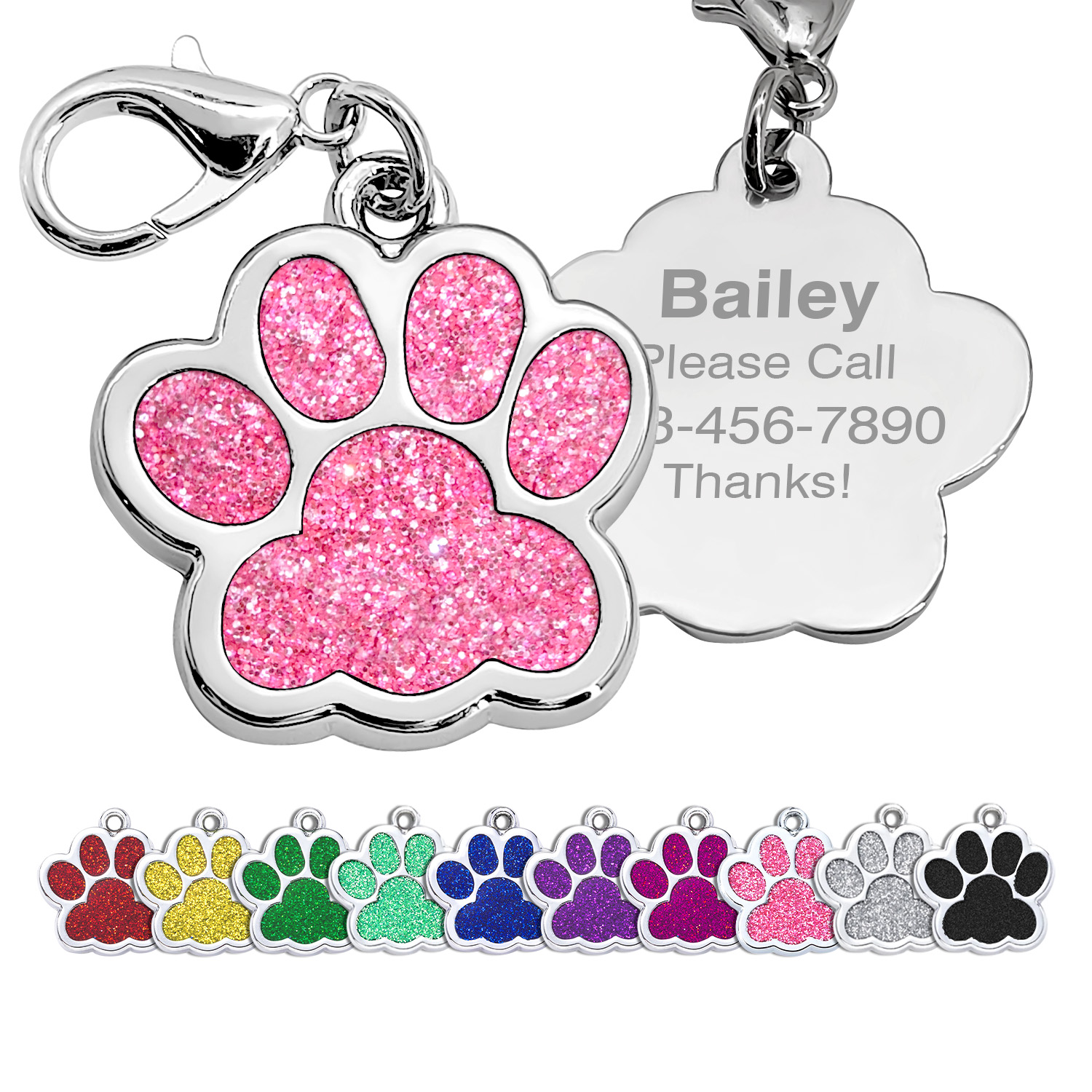 Custom Engraved Dog Tag - Personalized Pet ID Tag, Slide-On Cat Name Tag, Durable and Stylish