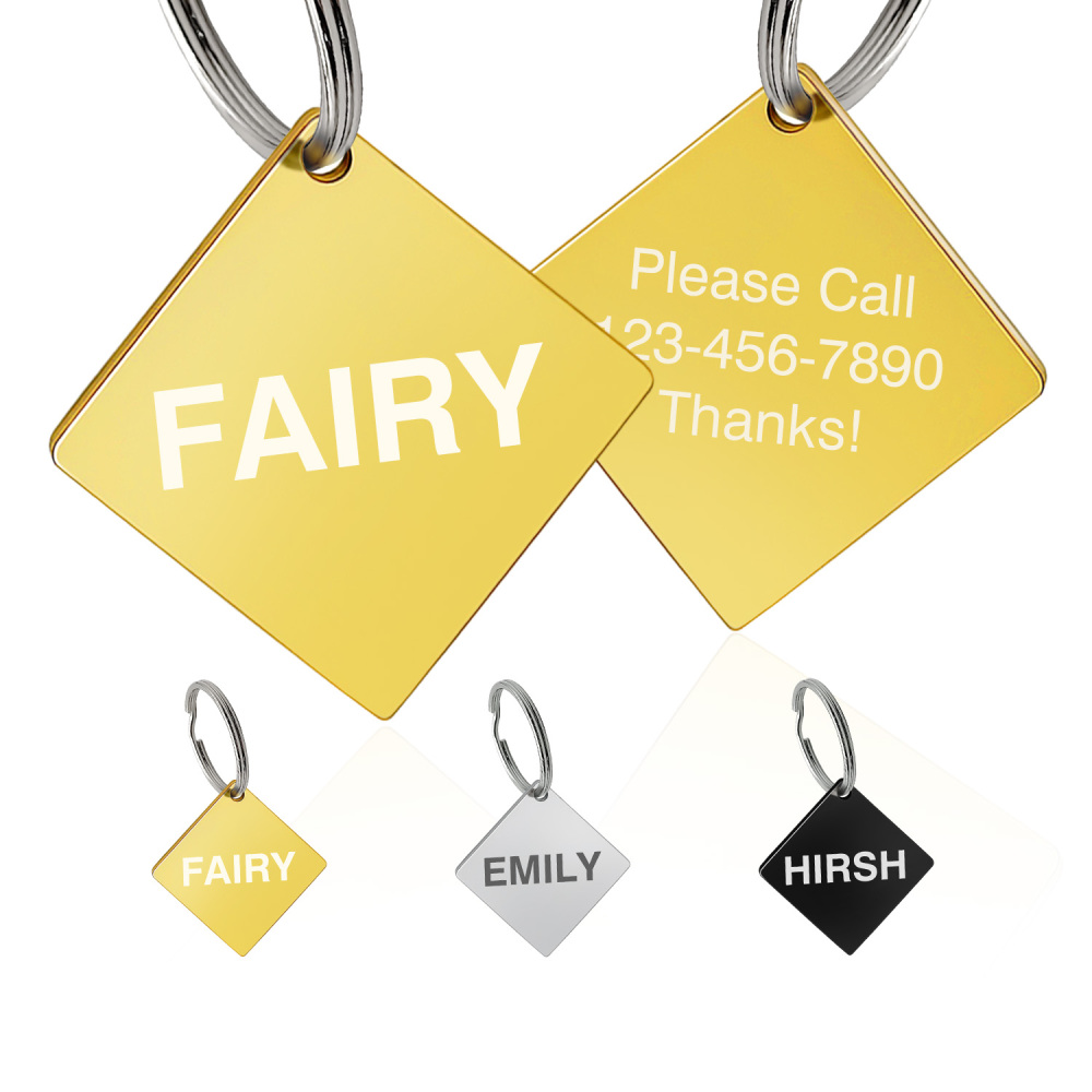 Custom Engraved Dog & Cat ID Tags - Personalize with Your Pet's Name!