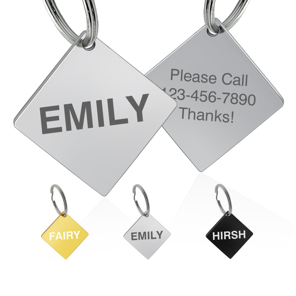 Custom Engraved Dog & Cat ID Tags - Personalize with Your Pet's Name!