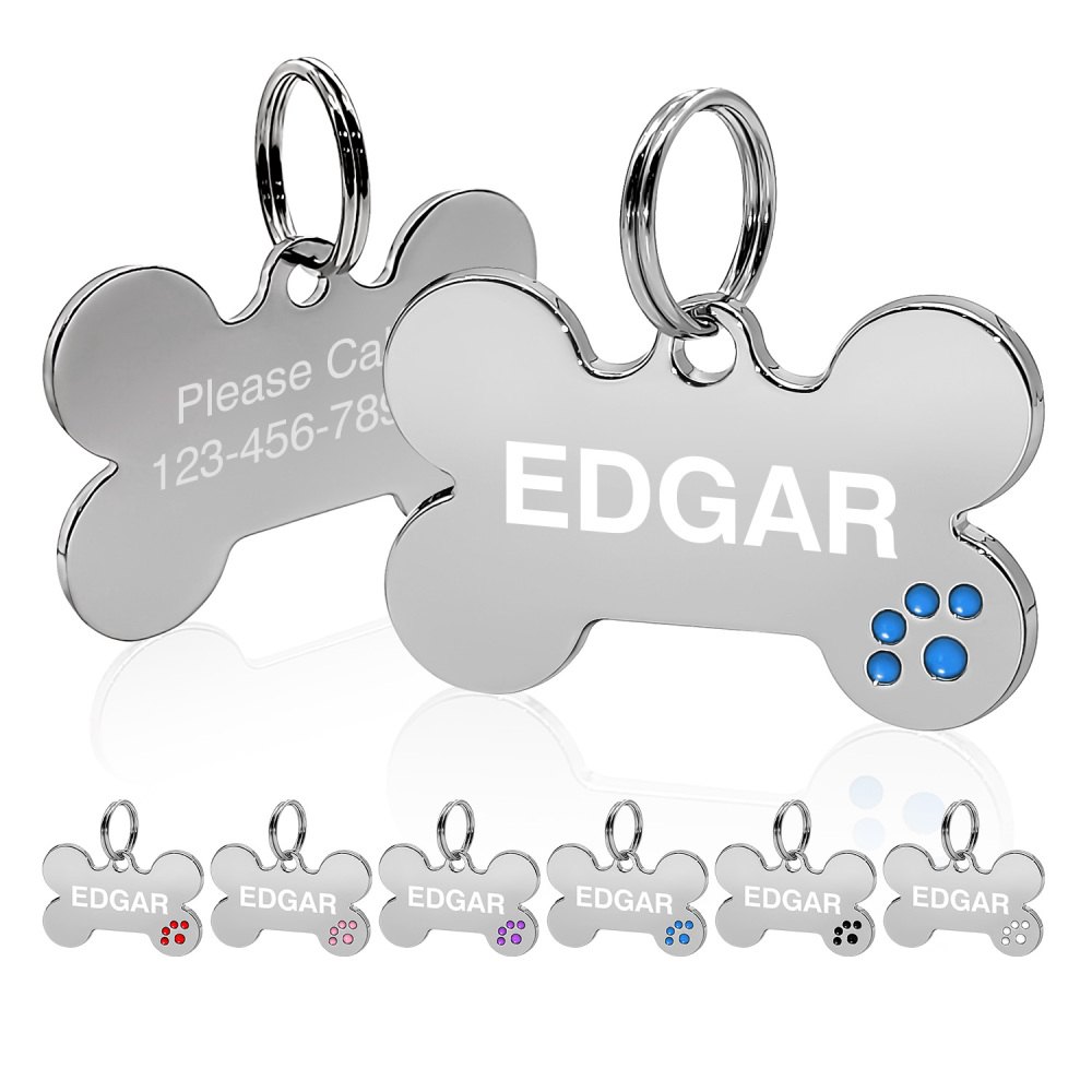 Custom Engraved Dog & Cat ID Tags - Personalize with Your Pet's Name!