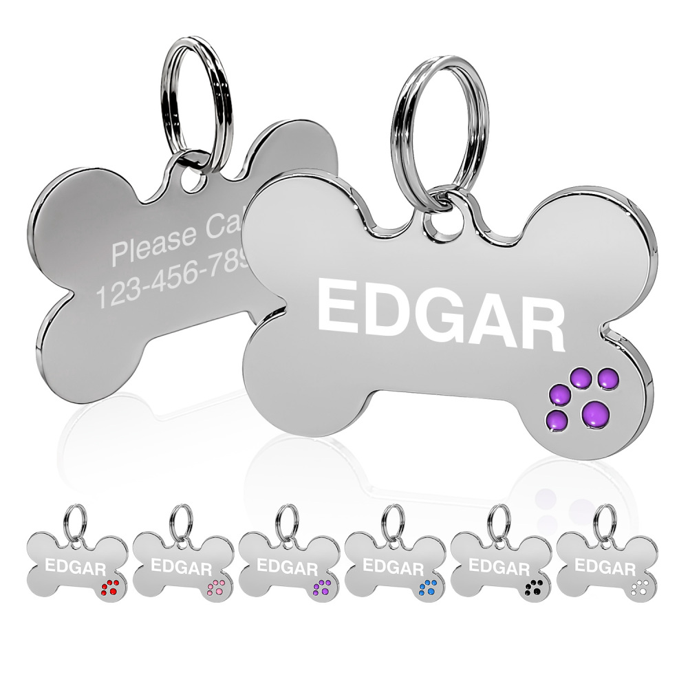 Custom Engraved Dog & Cat ID Tags - Personalize with Your Pet's Name!
