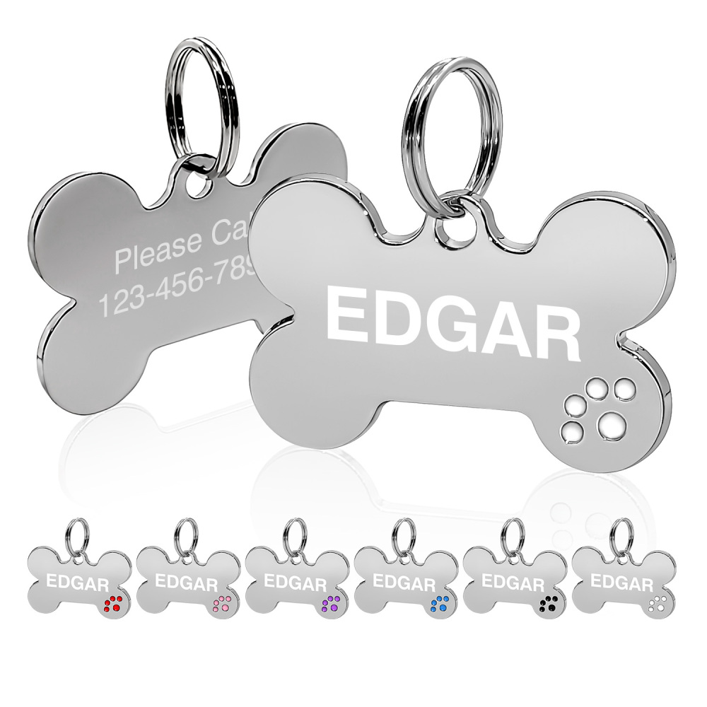 Custom Engraved Dog & Cat ID Tags - Personalize with Your Pet's Name!