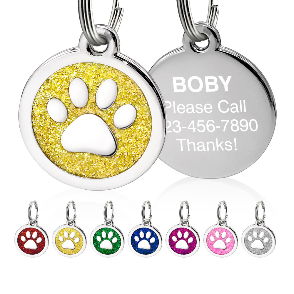 Custom Engraved Dog & Cat ID Tags - Personalize with Your Pet's Name!