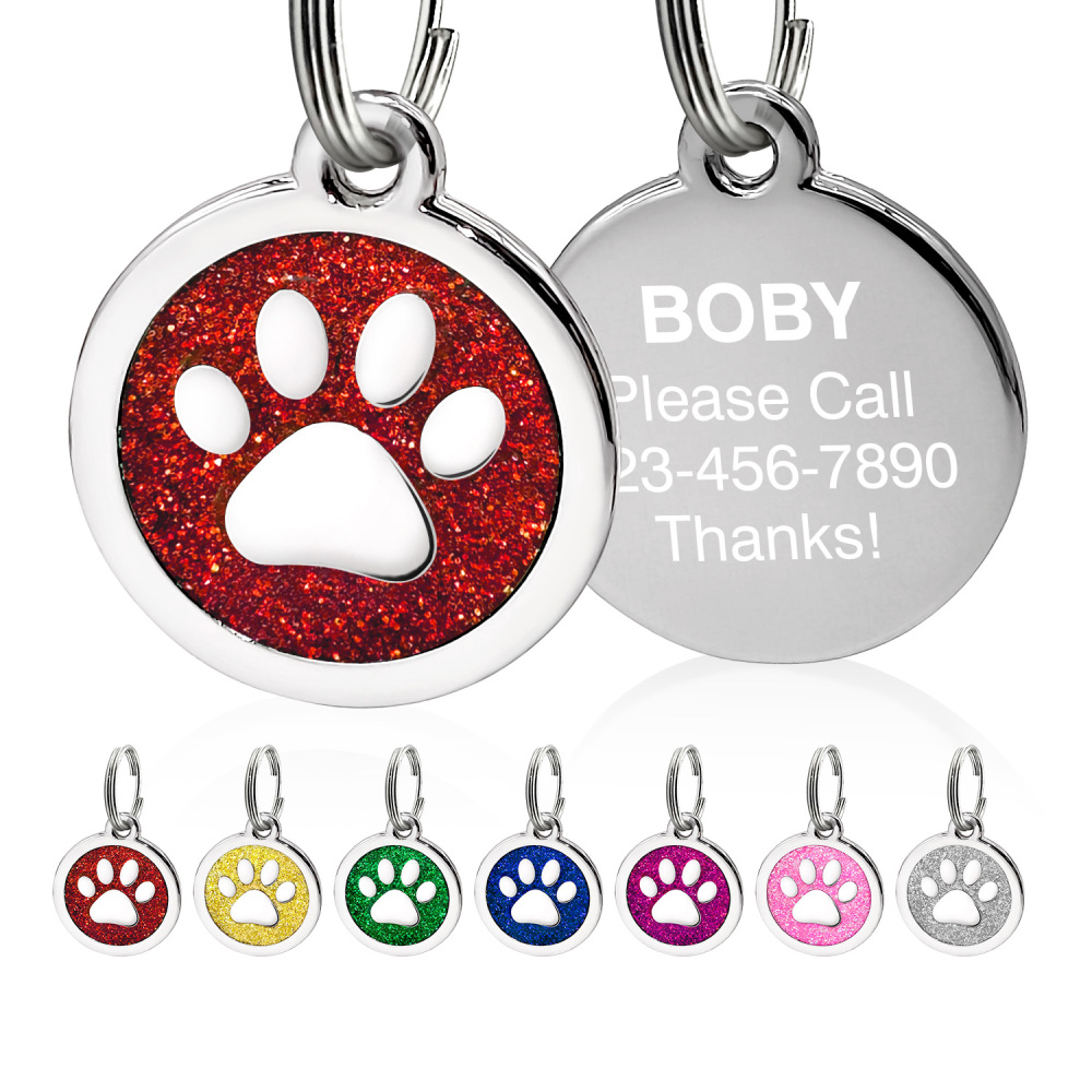 Custom Engraved Dog & Cat ID Tags - Personalize with Your Pet's Name!