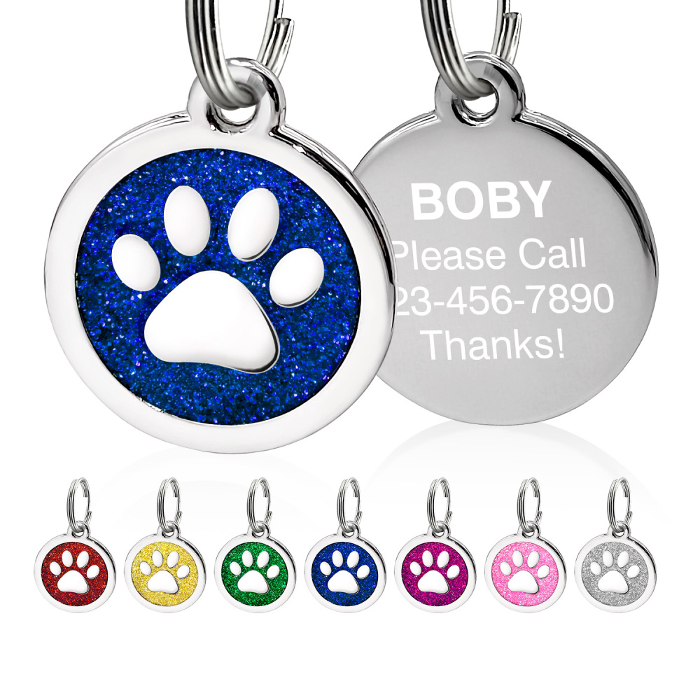 Custom Engraved Dog & Cat ID Tags - Personalize with Your Pet's Name!