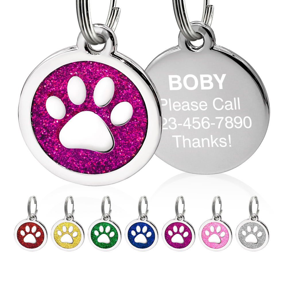 [Customized] Round Claw Glitter Dog Tag-Total