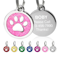 [Customized] Round Claw Glitter Dog Tag-Total