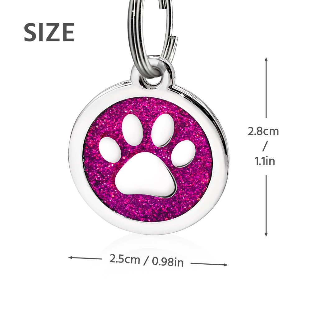 [Customized] Round Claw Glitter Dog Tag-Total