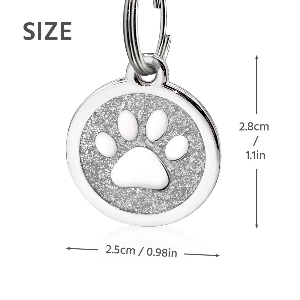 [Customized] Round Claw Glitter Dog Tag-Total