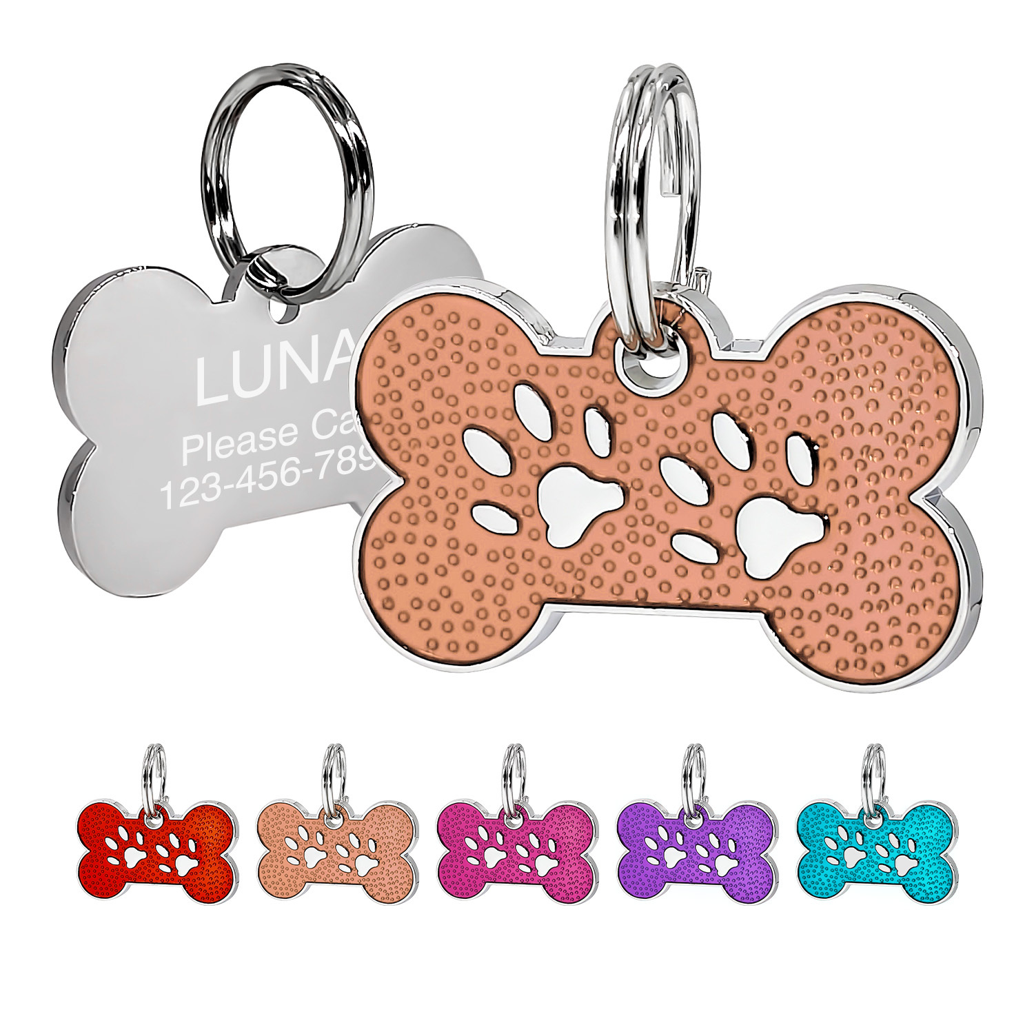 Custom Engraved Dog & Cat ID Tags - Personalize with Your Pet's Name!