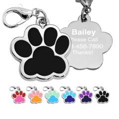 Custom Mixed Color Dog Paw Dog Tag-Personalized Dog Tags: Customize Your Pet's ID Tag with Engraved Name & Color of Your Choice!