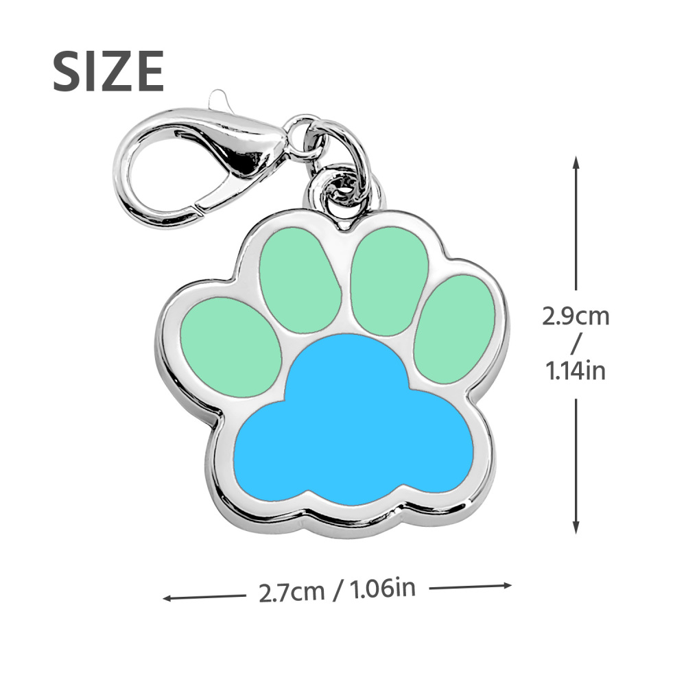 Custom Mixed Color Dog Paw Dog Tag-Personalized Dog Tags: Customize Your Pet's ID Tag with Engraved Name & Color of Your Choice!