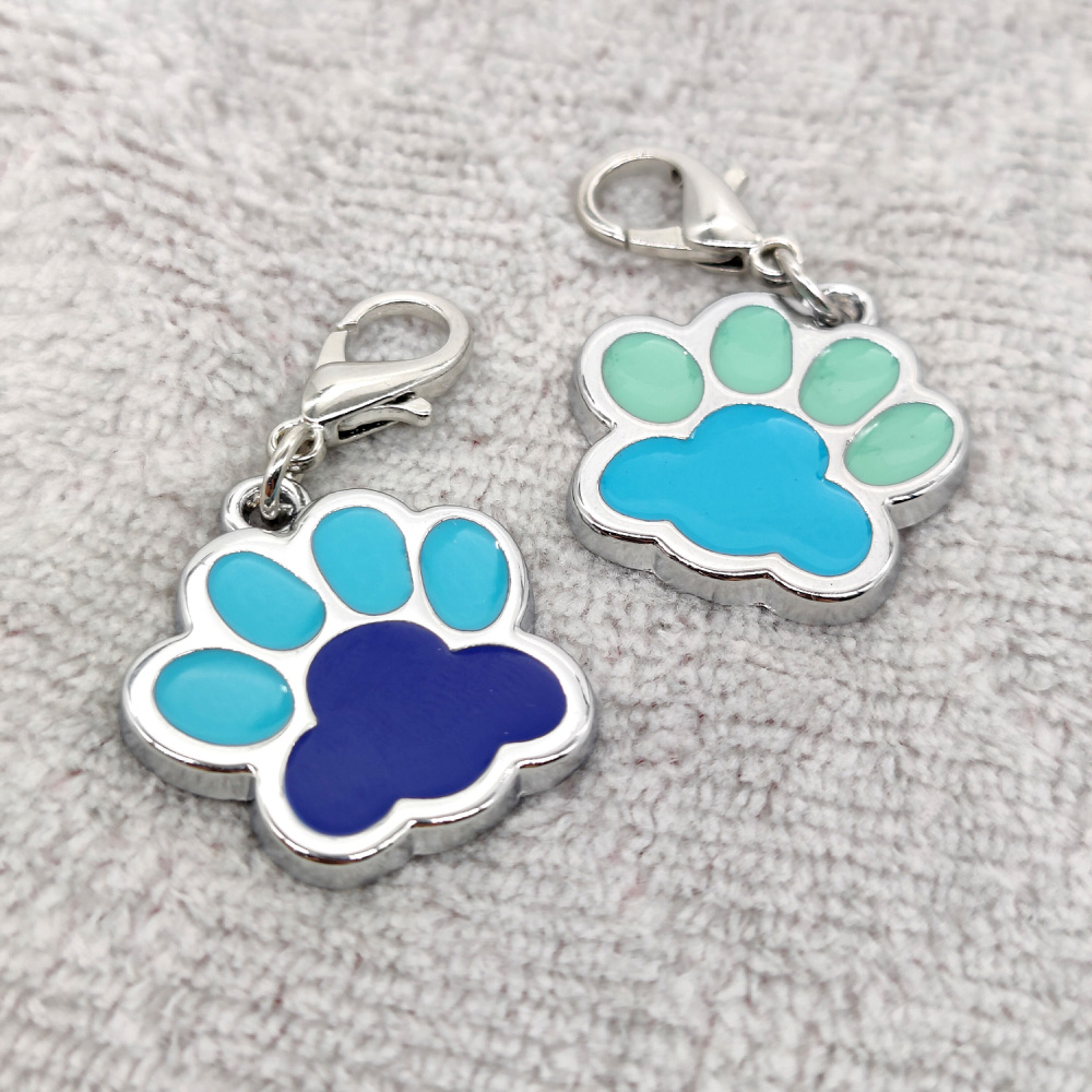Custom Mixed Color Dog Paw Dog Tag-Personalized Dog Tags: Customize Your Pet's ID Tag with Engraved Name & Color of Your Choice!