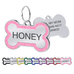 [Customization] Flash Circle Can Be Customized Bone-shaped Dog Tag Id-total