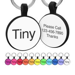 Customizable Silicone Colorful Pet Dog Tag - Round Shape, Durable & Lightweight, with Space for Personalized Information, Perfect for Name, Address, or Phone Number, Dog Tag for Dog